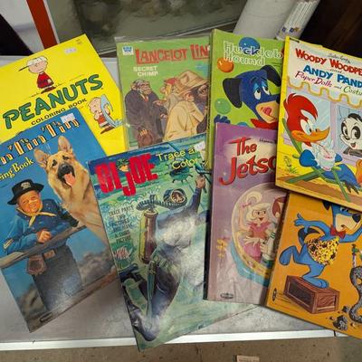 Vintage Coloring Books Huckleberry Hound GI Joe The Jetson Woody