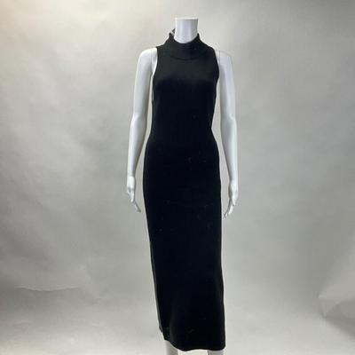 313 INTERMIX Black Turtleneck Ribbed Dress Size LG