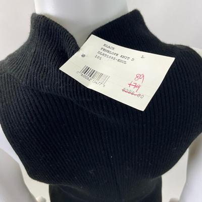 313 INTERMIX Black Turtleneck Ribbed Dress Size LG