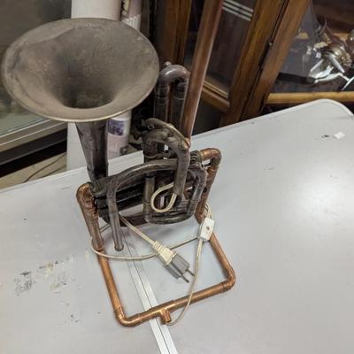 Steampunk Trumpet Lamp