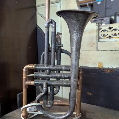 Steampunk Trumpet Lamp