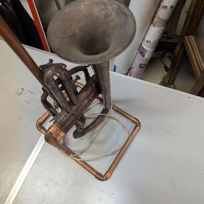 Steampunk Trumpet Lamp