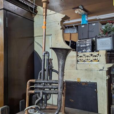 Steampunk Trumpet Lamp