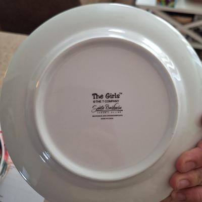 Set of 4 "Girl" PLates
