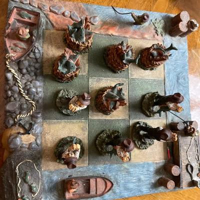 Plastic moose with fishing theme game