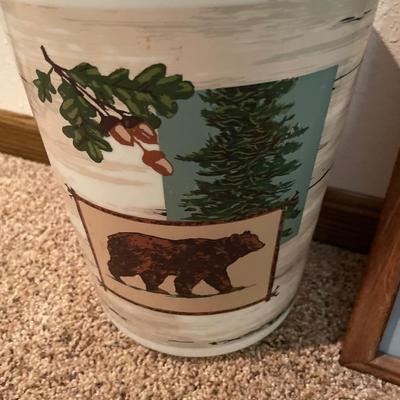 Harlan Zieska Fox print & garbage can