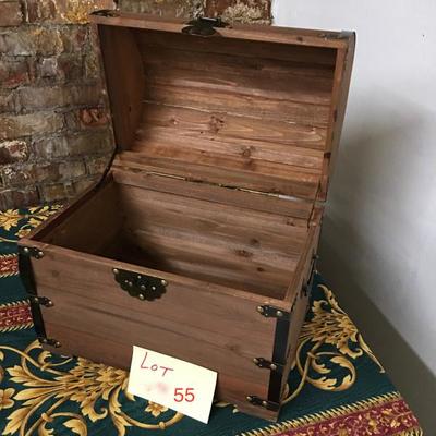 Wood Treasure Chest, new in box.