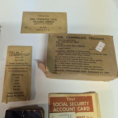 Antique Telegram Ration Book & More