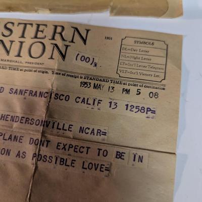 Antique Telegram Ration Book & More