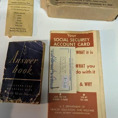 Antique Telegram Ration Book & More