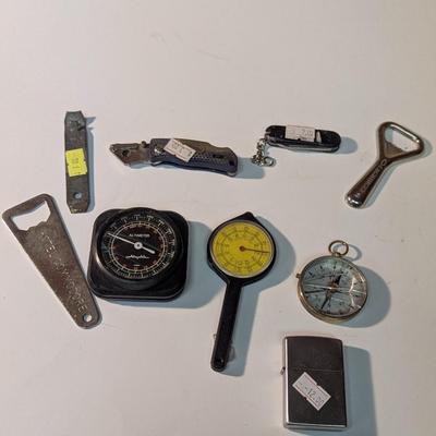 Vintage Altimeter Airguide Zippo Lighter Double Redout Plan Measuring Wheel Scale
