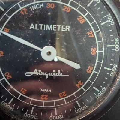 Vintage Altimeter Airguide Zippo Lighter Double Redout Plan Measuring Wheel Scale
