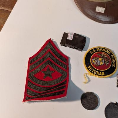 Vintage Military Memorabilia Challenge Coins WWII Ribbons