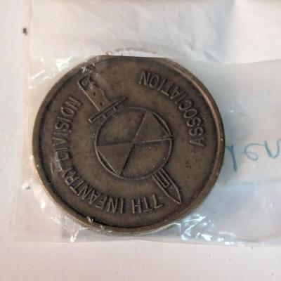 Vintage Military Memorabilia Challenge Coins WWII Ribbons