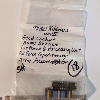 Vintage Military Memorabilia Challenge Coins WWII Ribbons