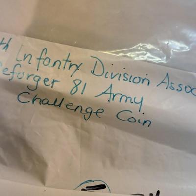 Vintage Military Memorabilia Challenge Coins WWII Ribbons