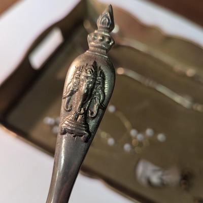 Vintage Brass Thailand 3 Piece Set Hull Stainless