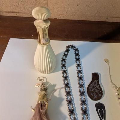 Vintage Costume Jewelry & Perfume Bottle