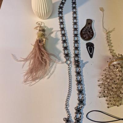 Vintage Costume Jewelry & Perfume Bottle