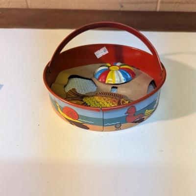 Vintage Art Litho Sand Sifter With Handle