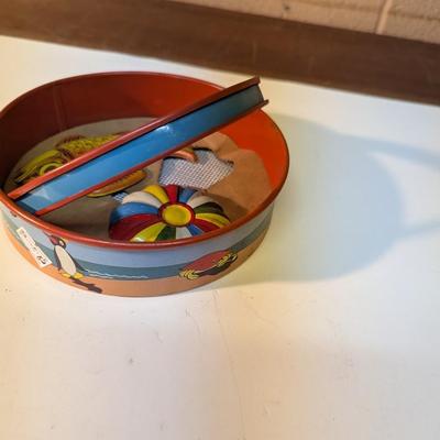 Vintage Art Litho Sand Sifter With Handle