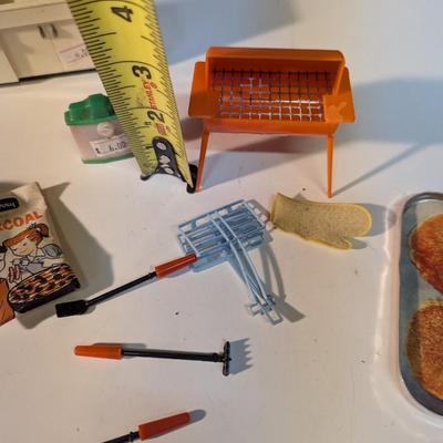Vintage Miniature Kitchen Utensils Grill & Sink