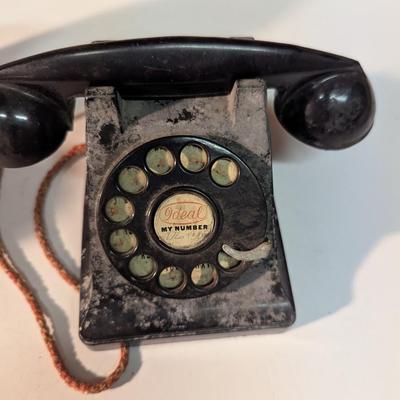 Vintage Miniature Irons & Telephone