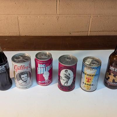 Vintage Bottle & Cans Gilley's Doc Holiday Tennent's Larger Olde Frothingslosh