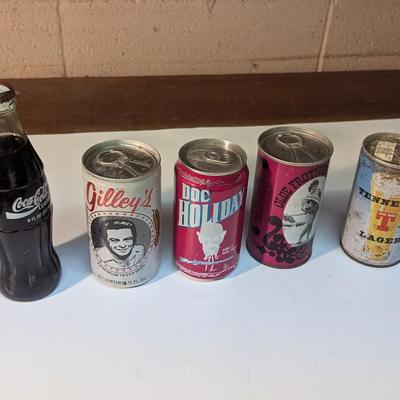 Vintage Bottle & Cans Gilley's Doc Holiday Tennent's Larger Olde Frothingslosh
