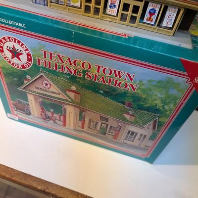 Vintage Buildings Texaco Town Filling Station & Press Metal Building