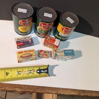 Vintage Miniature Sample Boxes Del Monte Sample Cans