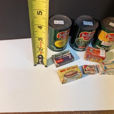 Vintage Miniature Sample Boxes Del Monte Sample Cans