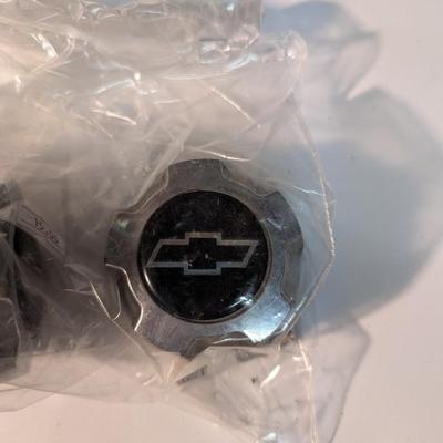 4 - Approx 2 1/2" Chevy Metal Center Caps