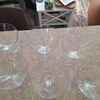 6 martini glasses