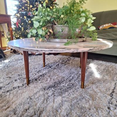 Marble top coffee table