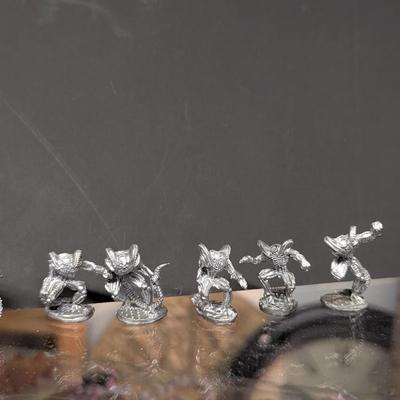Vintage Miniature Pewter Alien Warrior Figures TM Fox