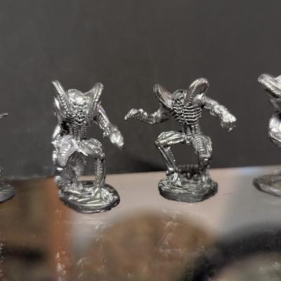Vintage Miniature Pewter Alien Warrior Figures TM Fox