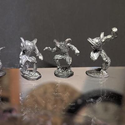 Vintage Miniature Pewter Alien Warrior Figures TM Fox