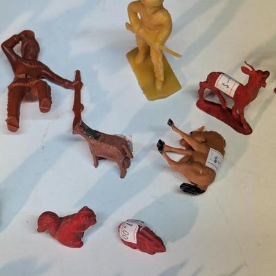 Vintage Plastic Wooden Animals & Figures