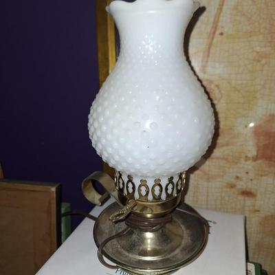 Milk Glass Globe Lamp