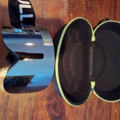Black/ Green Case with Ski Goggles