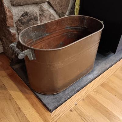 COPPER BOILER WITH FIREWOOD