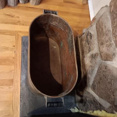 COPPER BOILER WITH FIREWOOD