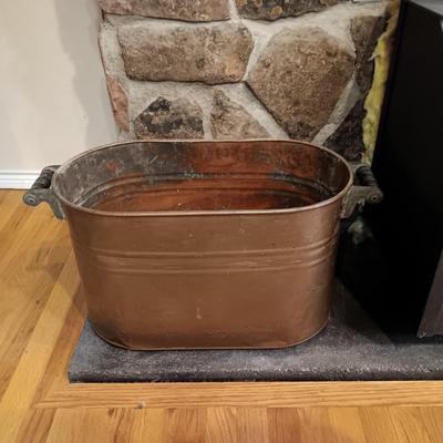 COPPER BOILER WITH FIREWOOD