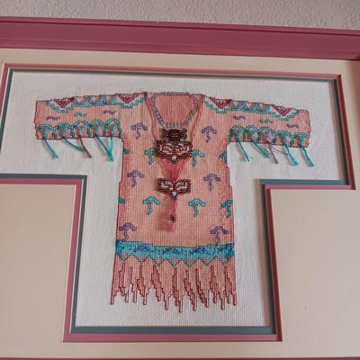 2 SW STYLE HANDCRAFTED NEEDLEPOINT PICTURES