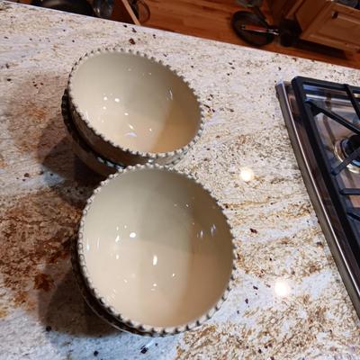 VERY NICE CLAY ART 'WESTERN PLAINS" HAND PAINTED DINNERWARE