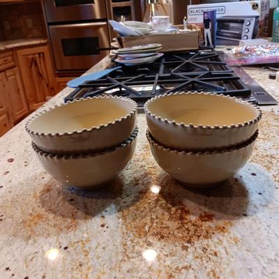 VERY NICE CLAY ART 'WESTERN PLAINS" HAND PAINTED DINNERWARE