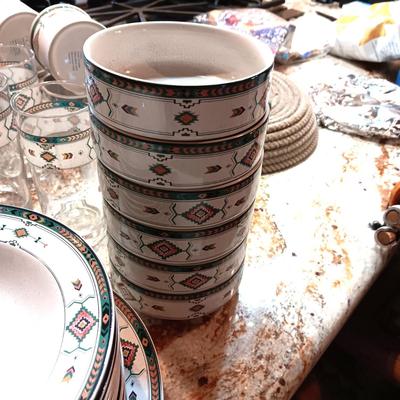 THE OTHER HALF OF THE HUGE SET OF SW STYLE STUDIO NOVA DINNERWARE