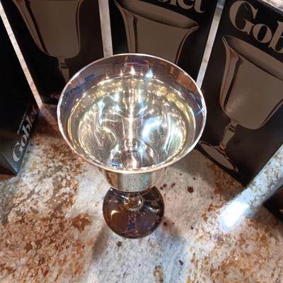 6 LEONARD SILVER PLATED GOBLETS