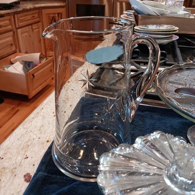 CRYSTAL AND GLASS SERVING PIECES